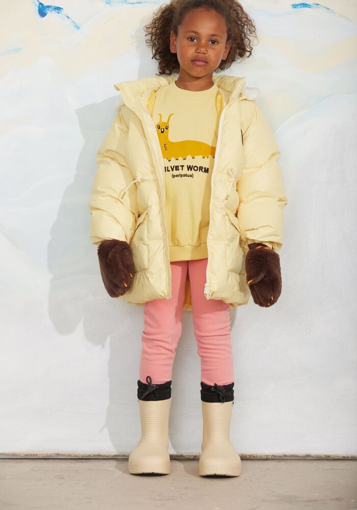 Mini Rodini Velvet worm sp sweatshirt Yellow