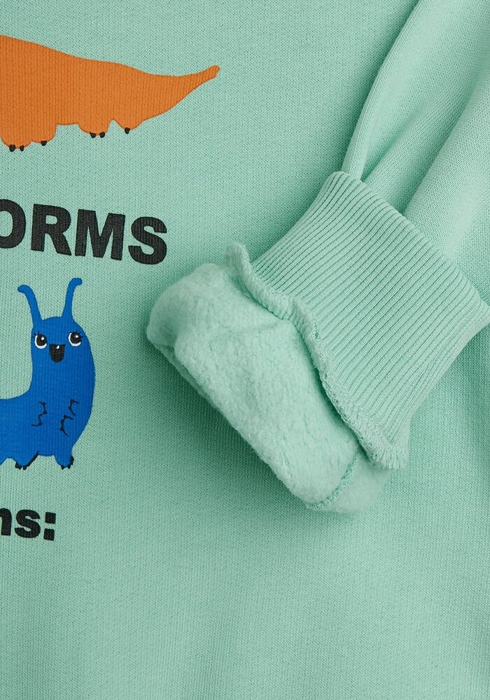 Mini Rodini Velvet worms observations sp sweatshirt Green