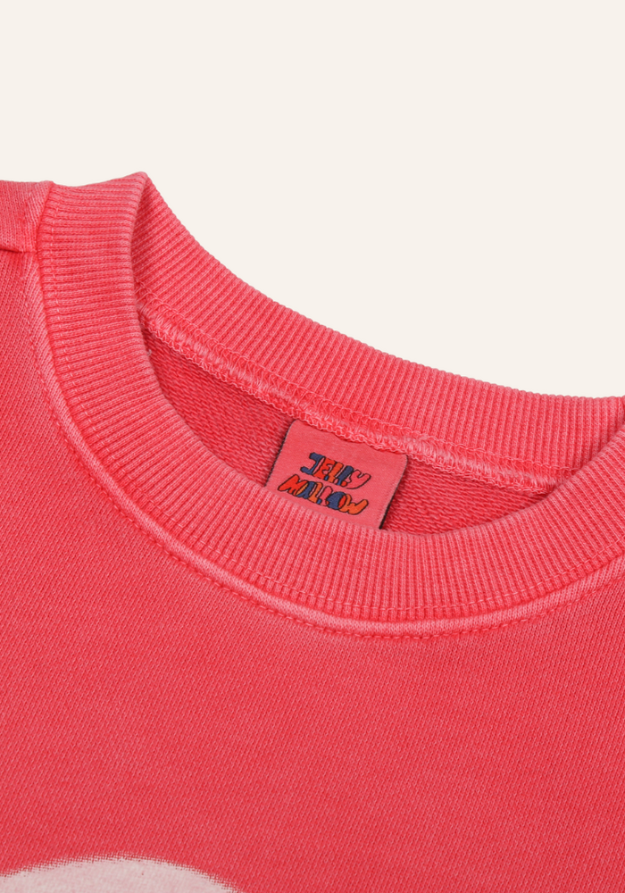 Jelly Mallow Cloud Pigment Sweatshirt_Red