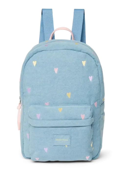 Studio Noos Studio Noos Denim Light Blue - Hearts Midi Backpack