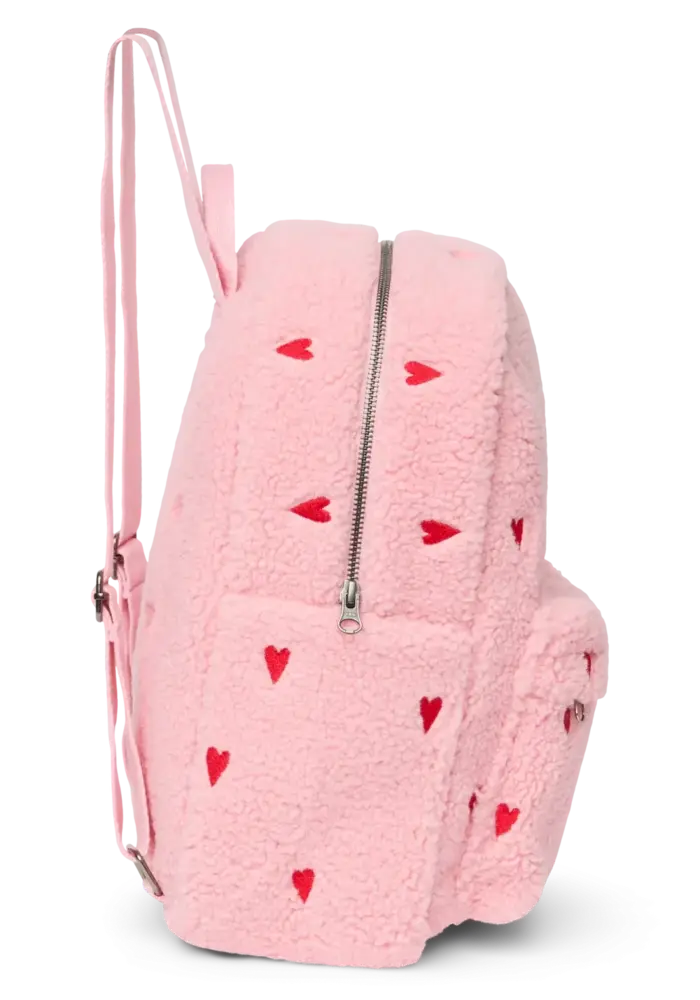 Studio Noos Teddy Midi Backpack | Light pink Hearts