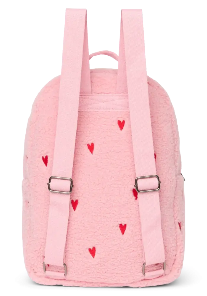 Studio Noos Teddy Midi Backpack | Light pink Hearts