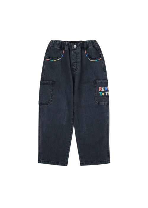 Jelly Mallow Jelly Mallow Ready Semi-Baggy Denim Pants_Dark Grey