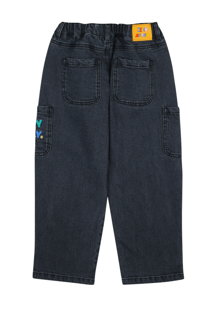 Jelly Mallow Ready Semi-Baggy Denim Pants_Dark Grey