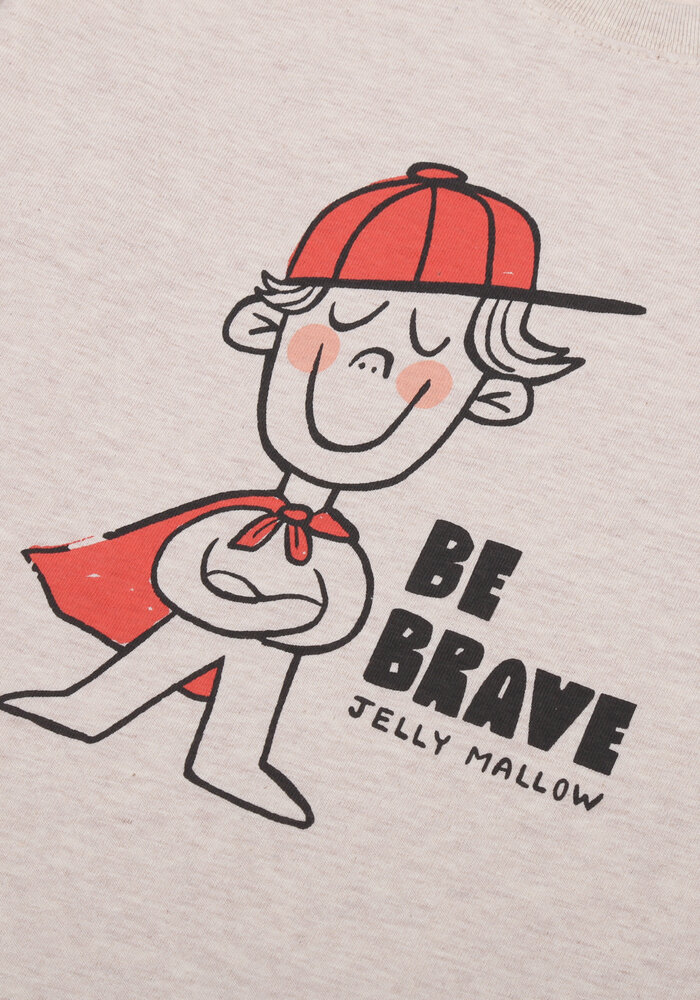 Jelly Mallow Be Brave Chain Long-Sleeve T-Shirt_Oatmeal