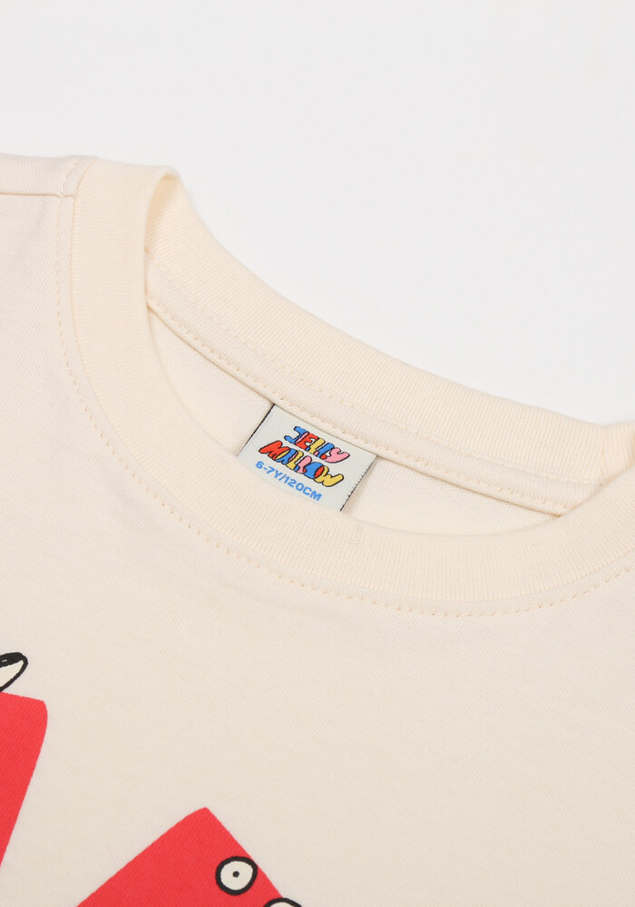 Jelly Mallow Maple Loose-Fit Short-Sleeve T-Shirt_Ivory