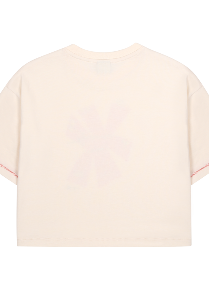 Jelly Mallow Maple Loose-Fit Short-Sleeve T-Shirt_Ivory