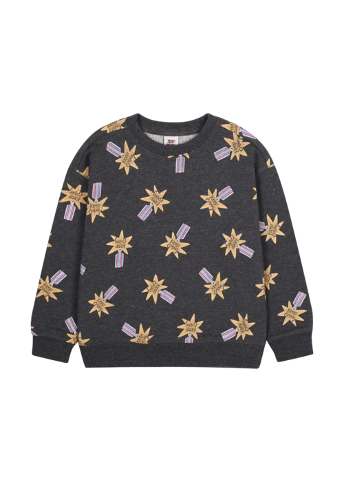 Jelly Mallow Jelly Mallow Keep Going All-Over Sweatshirt_Charcoal Melange