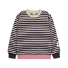 Jelly Mallow Happy Stripe Color-Block Knit_Cream/Black