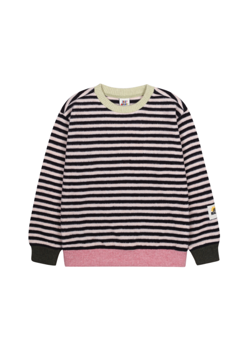 Jelly Mallow Jelly Mallow Happy Stripe Color-Block Knit_Cream/Black