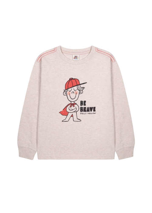 Jelly Mallow Jelly Mallow Be Brave Chain Long-Sleeve T-Shirt_Oatmeal