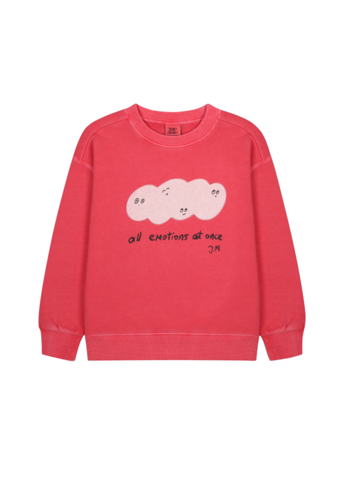 Jelly Mallow Jelly Mallow Cloud Pigment Sweatshirt_Red