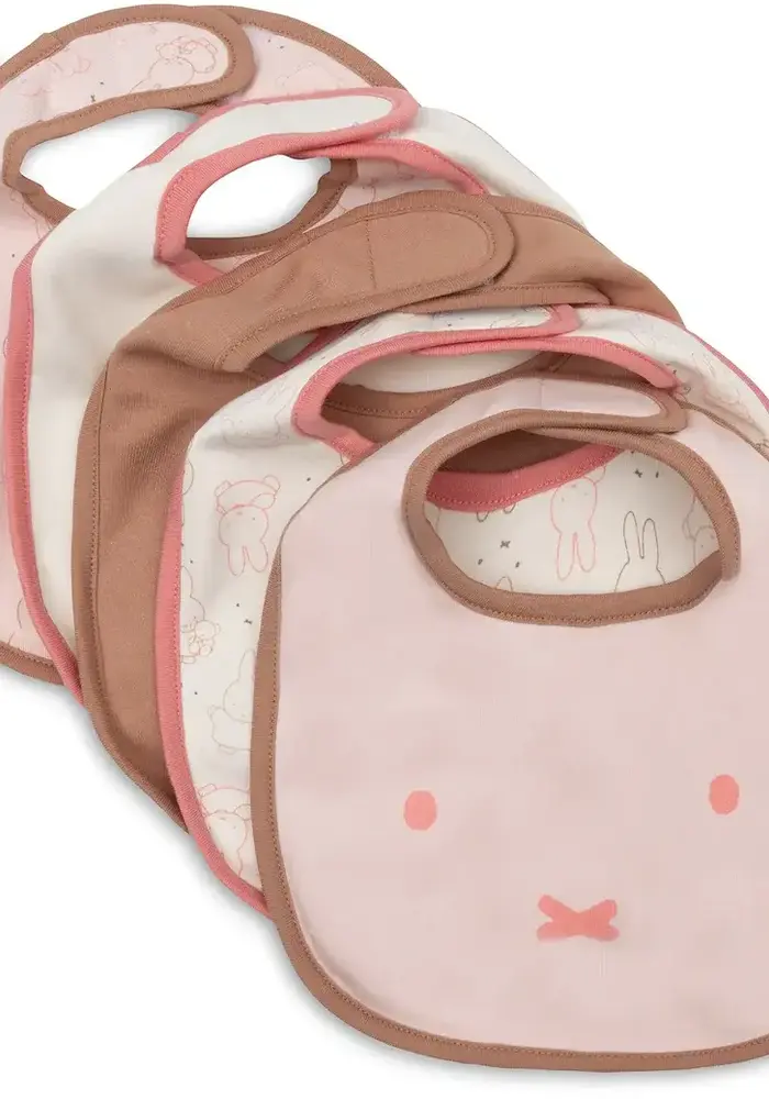 Jollein Slab Jersey Waterproof - Nijntje Moments - 5 Stuks - Silk Rose
