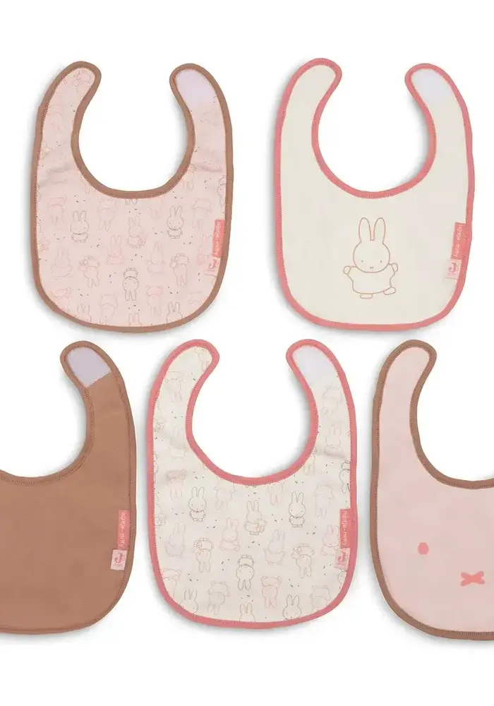 Jollein Slab Jersey Waterproof - Nijntje Moments - 5 Stuks - Silk Rose