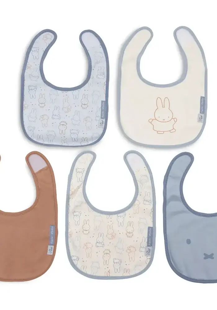 Jollein Slab Jersey Waterproof - Nijntje Moments - 5 Stuks -  Cloudy Blue