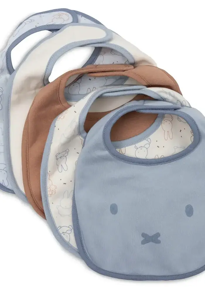 Jollein Slab Jersey Waterproof - Nijntje Moments - 5 Stuks -  Cloudy Blue