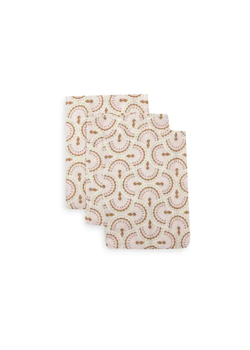 Jollein Jollein Hydrofiel Washandje 15x20cm - Soft Plumes - 3 Stuks