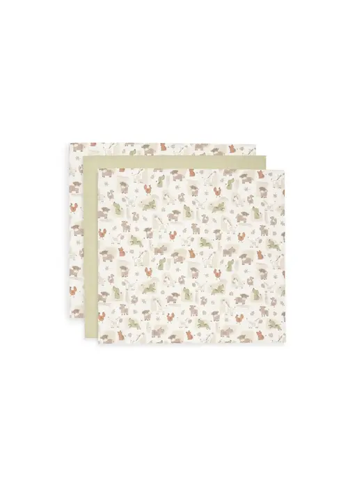 Jollein Jollein Hydrofiele Doek Small 70x70cm - Barn Buddies - 3 Stuks
