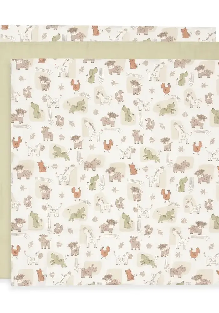 Jollein Hydrofiele Doek Small 70x70cm - Barn Buddies - 3 Stuks