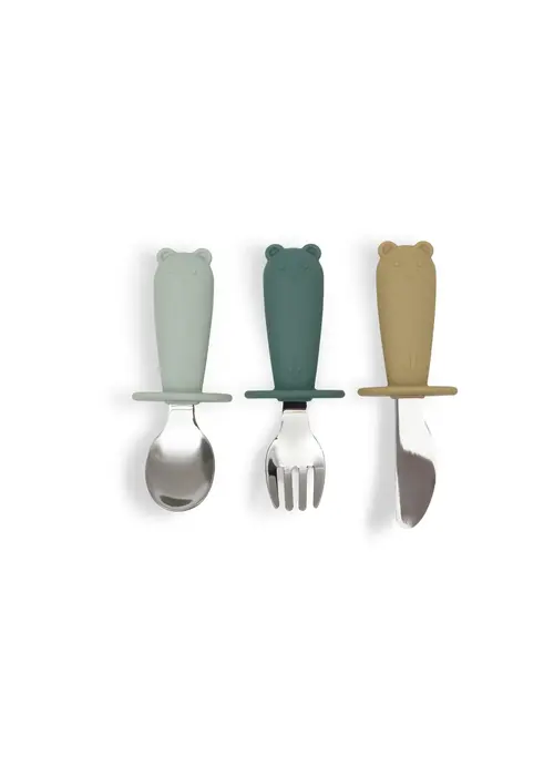 Jollein Jollein Bestekset Siliconen - Jade Shades - 3pc
