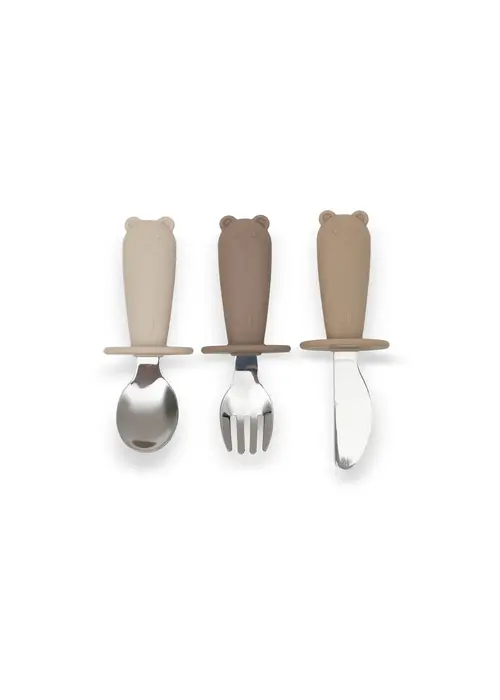 Jollein Jollein Bestekset Siliconen - Natural Shades - 3pc