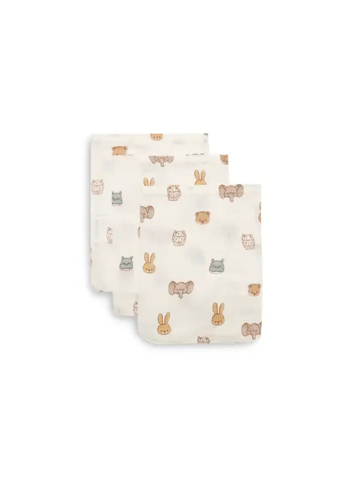 Jollein Jollein Hydrofiel Washandje 15x20cm - Jollies - 3 Pack
