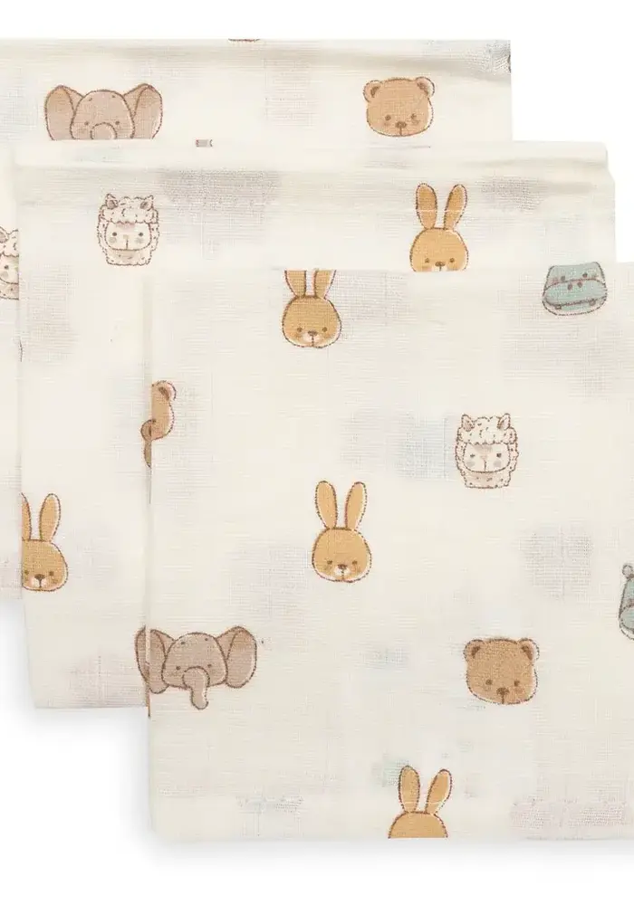 Jollein Hydrofiel Monddoekjes 31x31 Jollies (3pack)