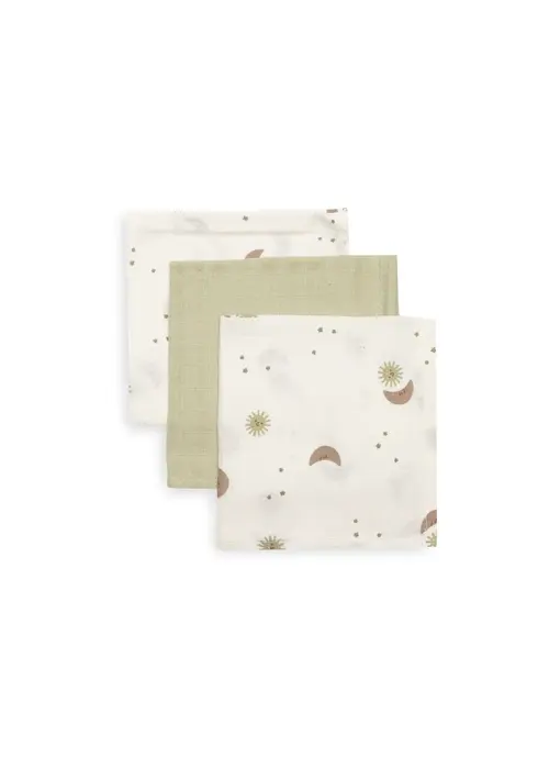 Jollein Jollein Hydrofiel Monddoekjes 31x31 Over The Moon (3pack)