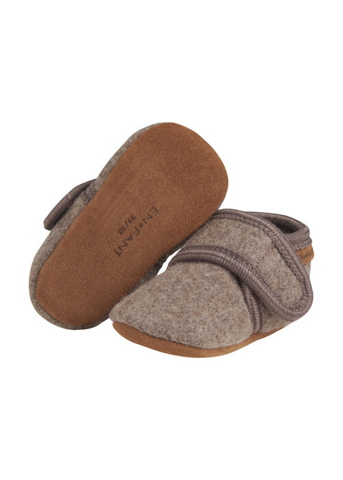 Enfant Enfant Baby Wool slippers Walnut