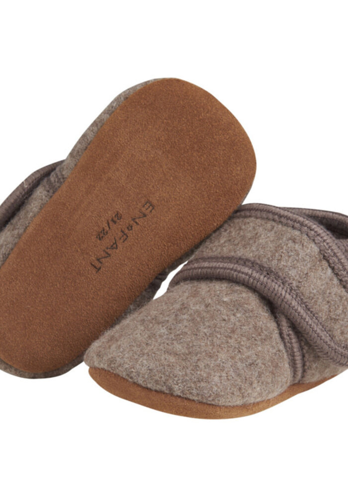 Enfant Baby Wool slippers Walnut