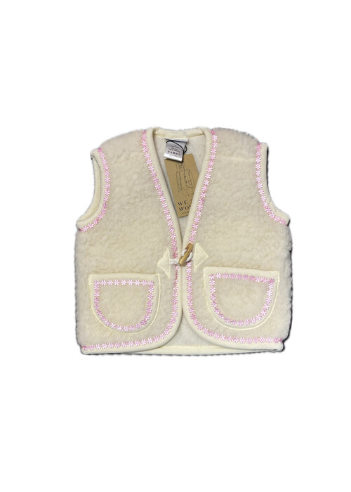 We Are Wovens We Are Wovens Wollen bodywarmer – Flower Flat White