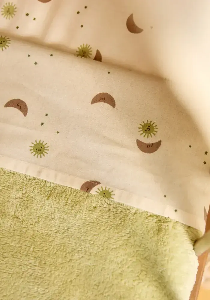 Jollein Deken Wieg 75x100cm Basic Sherpa/Jersey Soft Matcha
