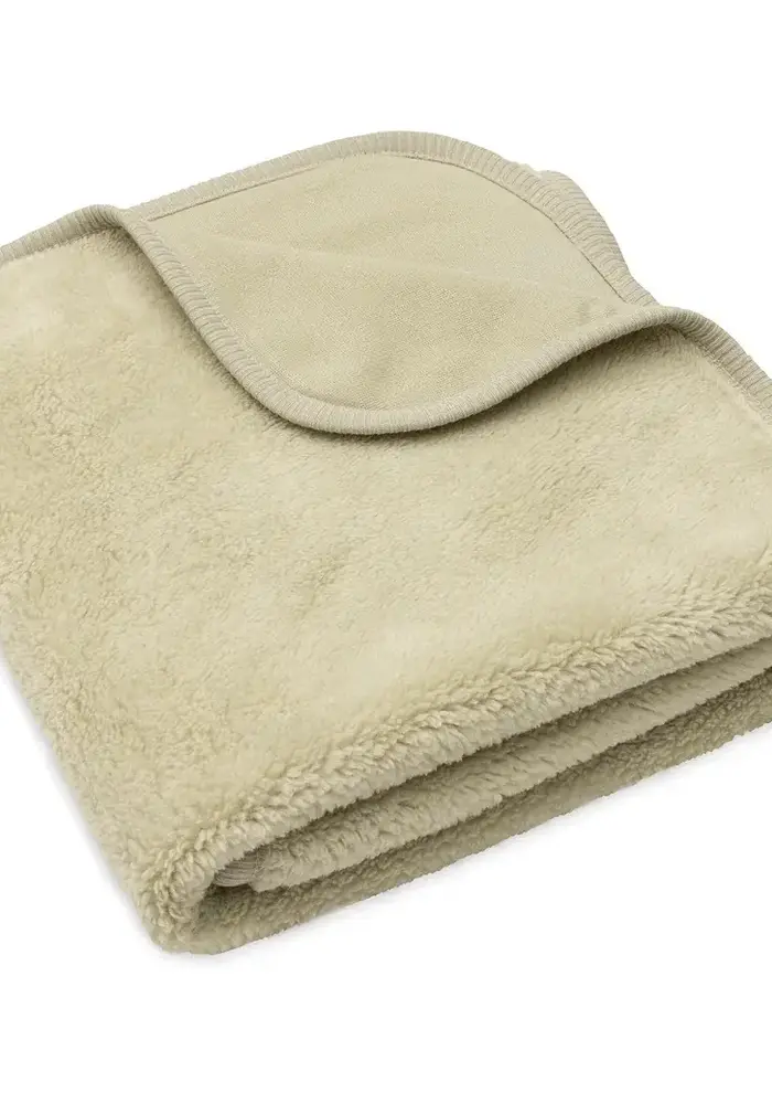 Jollein Deken Wieg 75x100cm Basic Sherpa/Jersey Soft Matcha