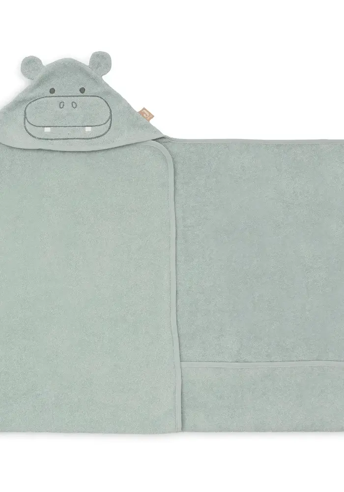 Jollein Badcape Badstof 70x130 Hippo Happy