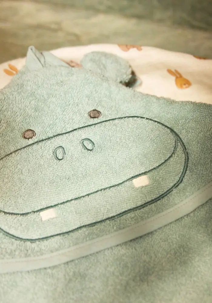 Jollein Badcape Badstof 70x130 Hippo Happy