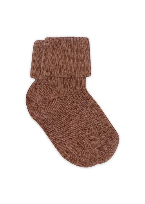MP Denmark MP Denmark Cotton rib baby socks Brown Sienna