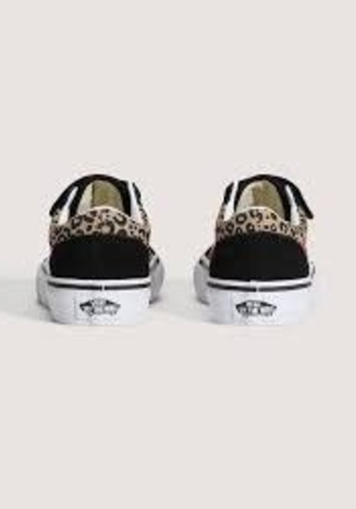 Vans Old Skool V LEOP PKVBK, Medium Pink Velvet/Bla