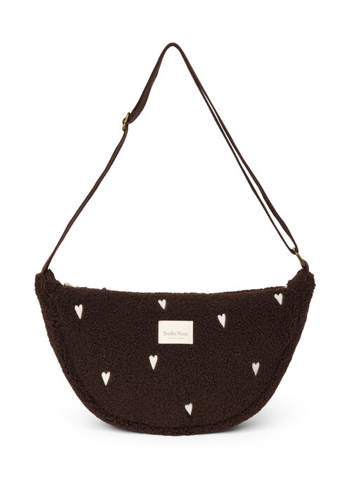 Studio Noos Studio Noos  Chocolate Teddy Hearts Adult Fannypack