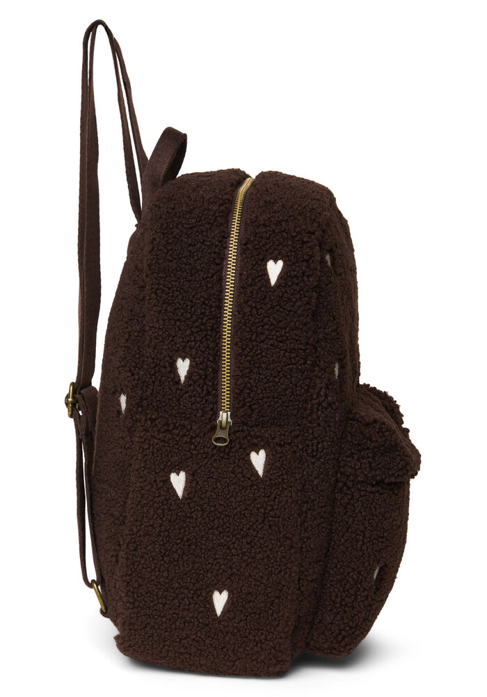 Studio Noos Chocolate Teddy Hearts Midi Backpack
