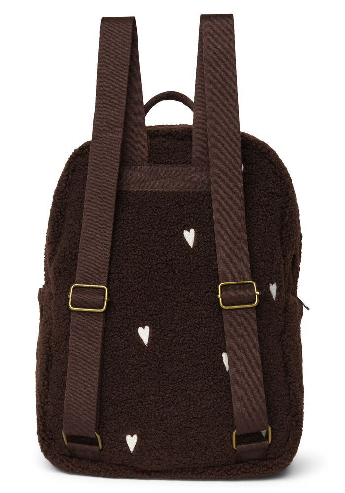 Studio Noos Chocolate Teddy Hearts Midi Backpack