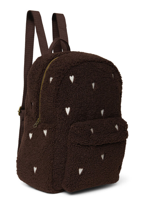 Studio Noos Studio Noos Chocolate Teddy Hearts Midi Backpack