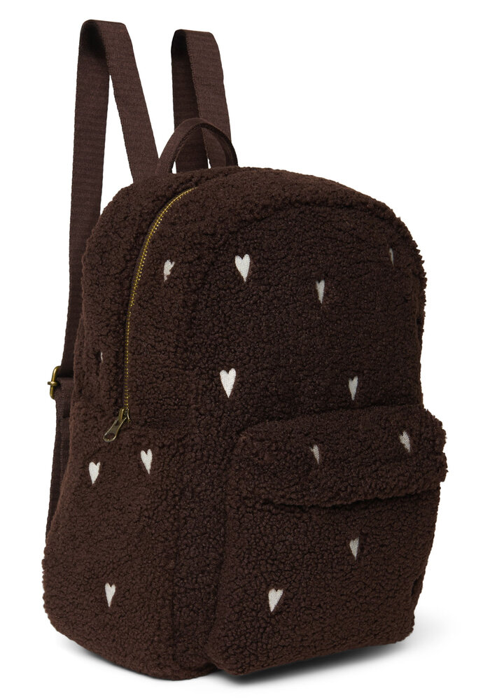 Studio Noos Chocolate Teddy Hearts Midi Backpack