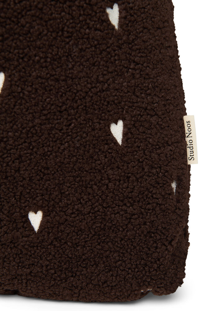 Studio Noos Chocolate Teddy Hearts Mom Bag