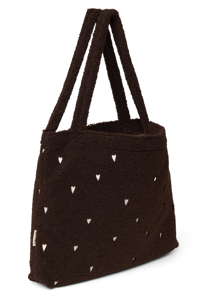 Studio Noos Chocolate Teddy Hearts Mom Bag
