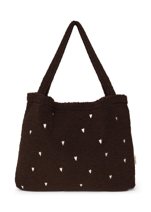 Studio Noos Studio Noos Chocolate Teddy Hearts Mom Bag