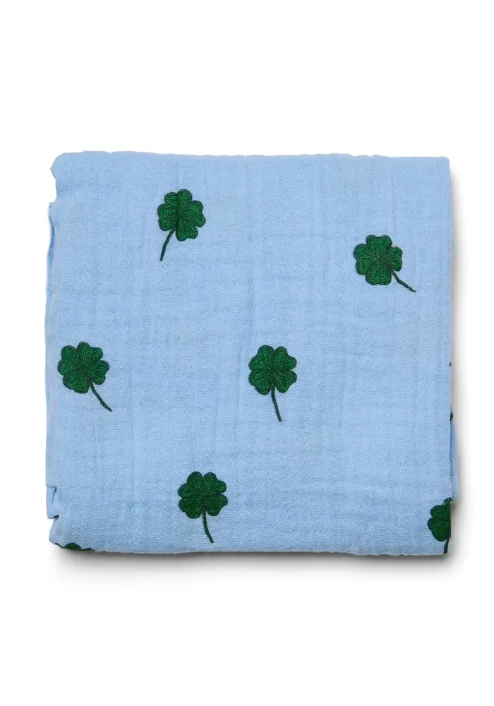 Studio Noos Hydrofile Doek Light Blue Clover 70x70