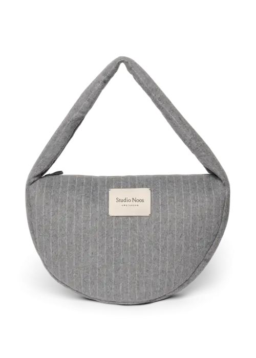 Studio Noos Studio Noos Grijze Flannel Chalkstripe Cross Body Bag