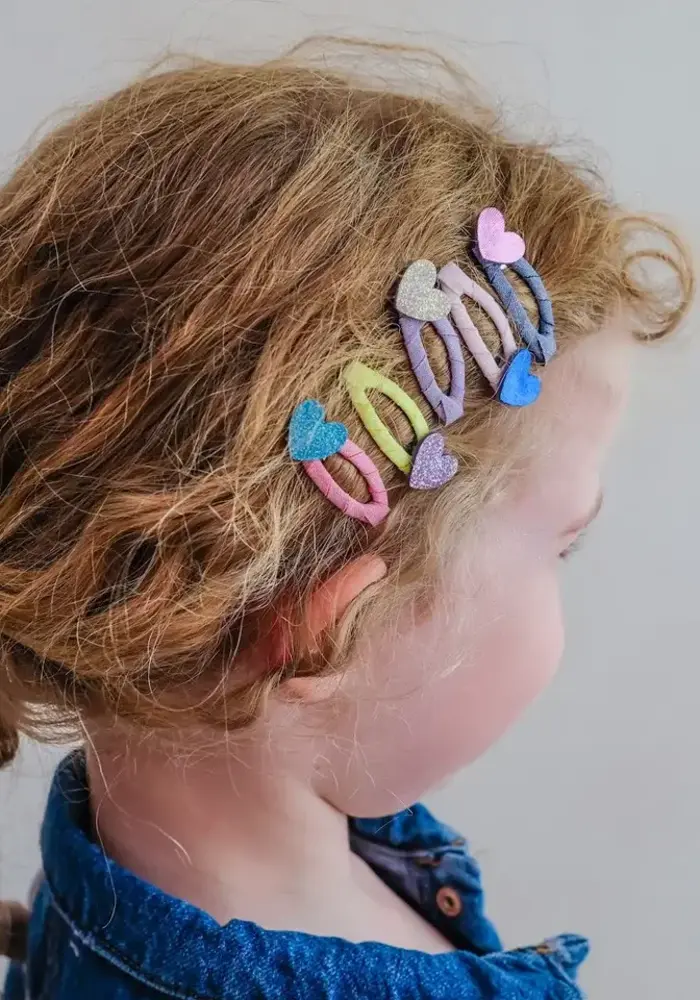 Mimi & Lula -  Happy heart mini hair clips