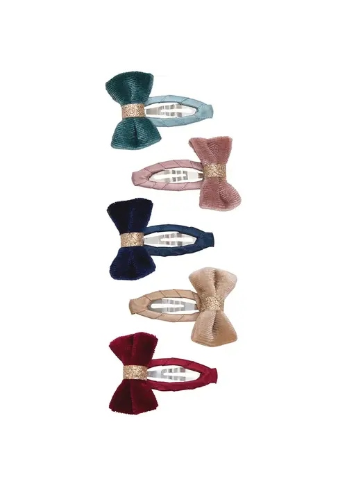 Mimi & Lula Mimi & Lula -  Tinkerbell velvet bow mini hair clips