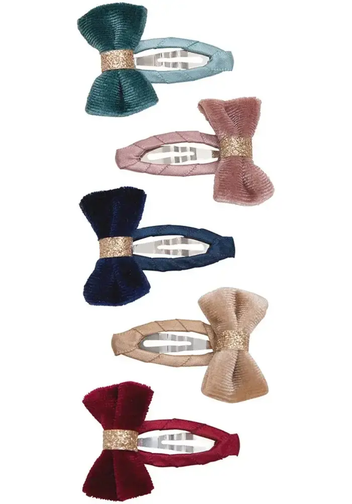 Mimi & Lula -  Tinkerbell velvet bow mini hair clips